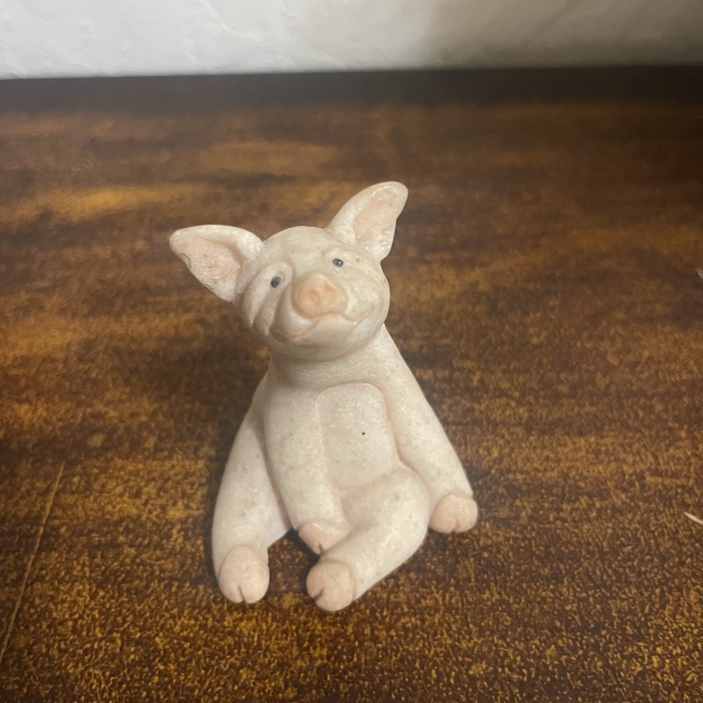 Vintage Quarry Critters Pixy Pig Second Nature Design 2.5"